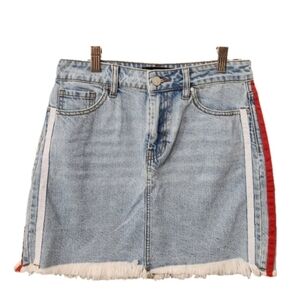 KENDALL + Kylie Denim Side Stripe Mini Skirt Size 26‎